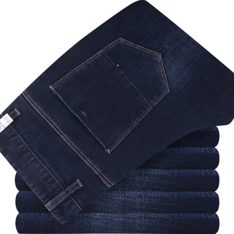 HODO红豆男装 男士牛仔裤 秋季时尚简约磨毛微弹舒适中腰长裤牛仔裤男