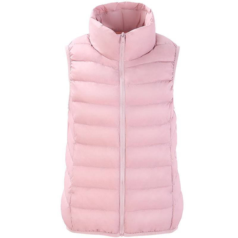 高梵(GOLDFARM)2019秋冬新款女士时尚轻暖立领羽绒马甲