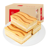 [满199减125元]泓一提拉米苏夹心千层蛋糕原味800g整箱早餐营养面包网红零食品小吃批发