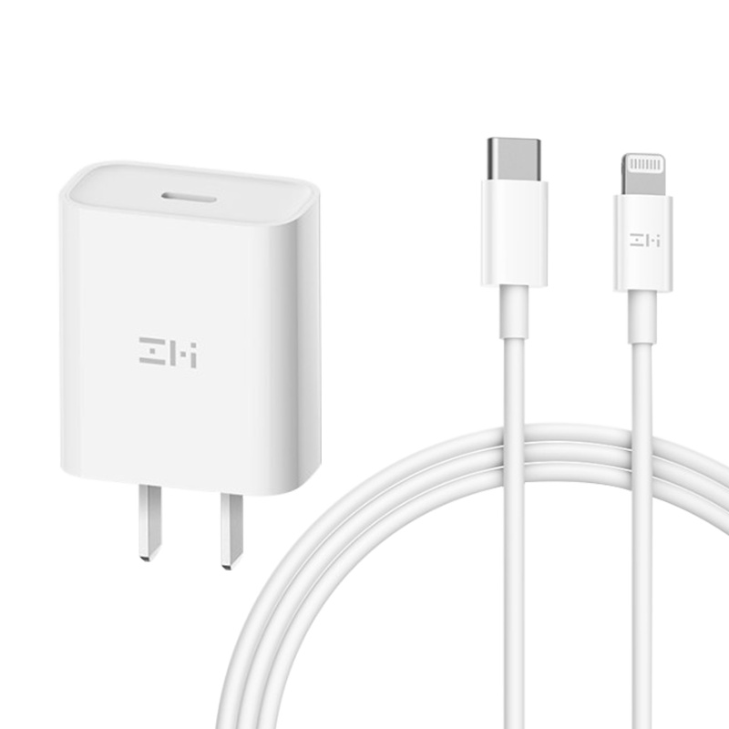 ZMI紫米苹果PD20W快充套装iphone14/13手机充电线mfi认证typec转lighting数据线充电器头