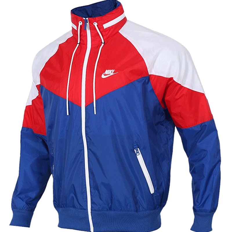 Nike耐克 男装运动防风衣休闲连帽夹克外套 AR2210-438