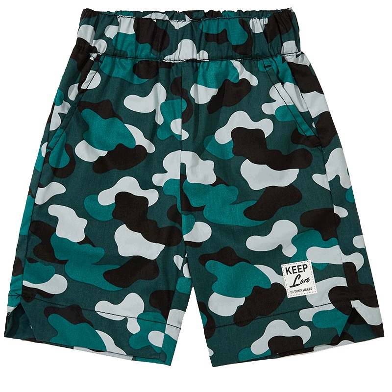 波司登男童童装裤子夏季儿童迷彩宽松短裤潮