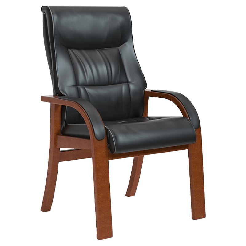 慧采云 办公家具优质实木会议椅职员经理办公椅电脑椅老板椅带扶手中班椅