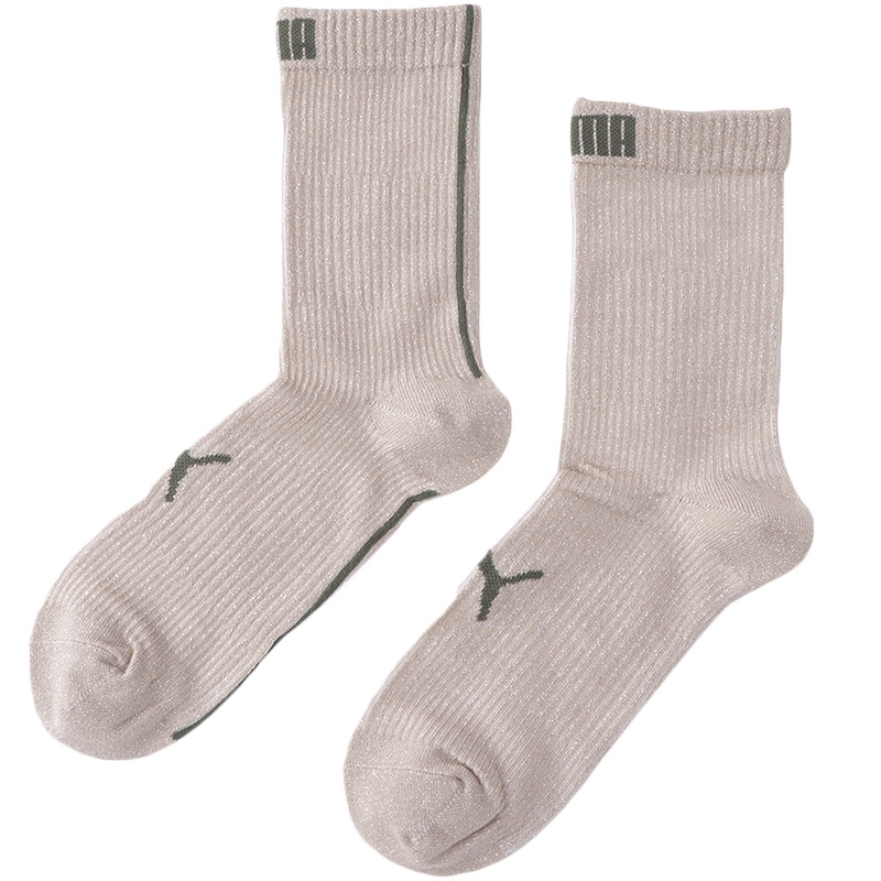 PUMA彪马女袜2020新款运动袜休闲中袜(一对装)907891