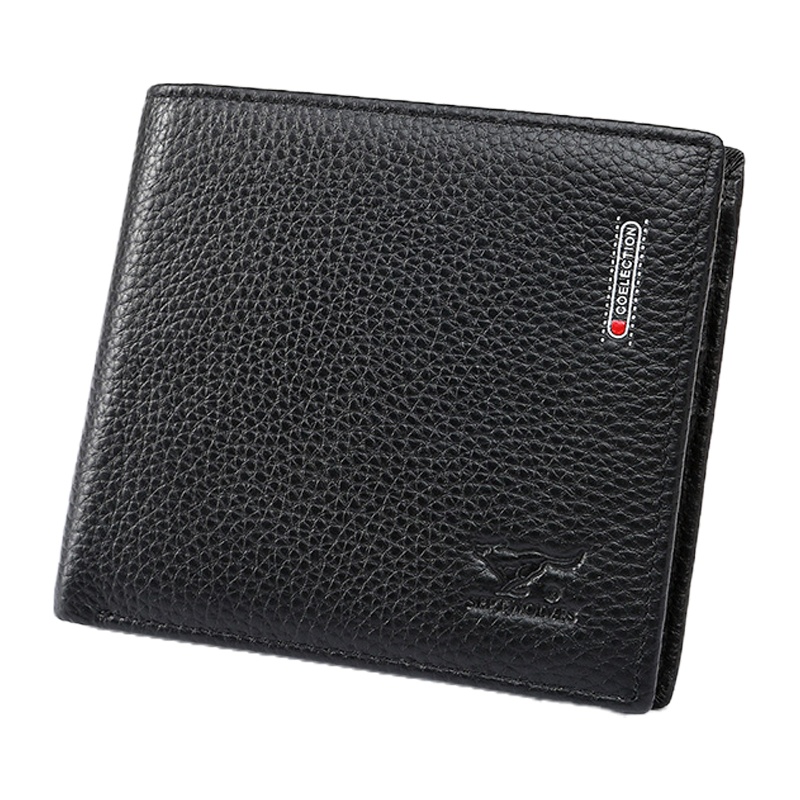 七匹狼(SEPTWOLVES)短款钱包男真皮钱夹头层牛皮男士钱夹轻薄青年商务男式皮夹 礼盒送礼自用送父亲送男友生日礼物