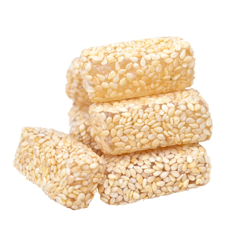 [中华特色]高邮馆 绿叶牌扬州牛皮糖塑盒装多口味 400g 黑芝麻味 华东