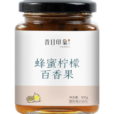百香果蜂蜜茶柠檬柚子水果茶泡水喝的东西手工冲泡果酱罐装果茶300g