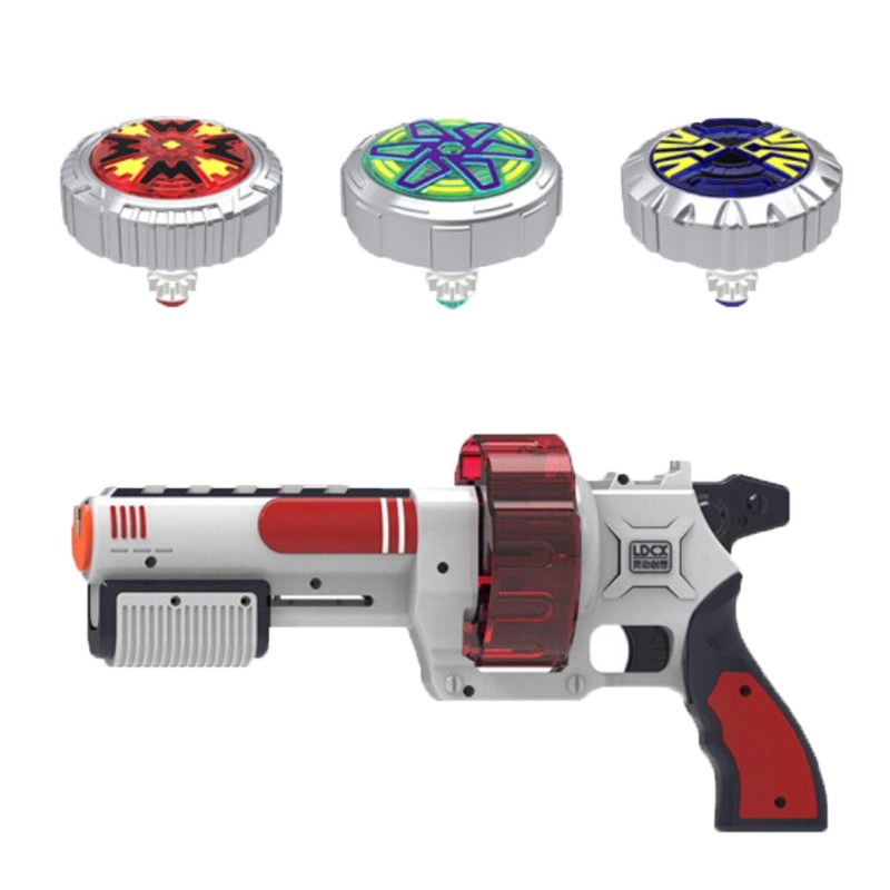 灵动创想魔幻陀螺4儿童玩具新款雷影六核聚能引擎6发左轮三发5代三连发灵动圣影左轮聚能引擎1枪3陀螺 GT100