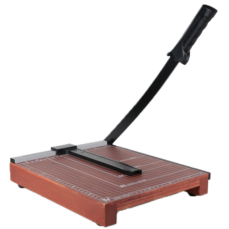 得力裁纸刀8004 A4木质切纸刀 手动切纸机300*250mm相片纸片切割