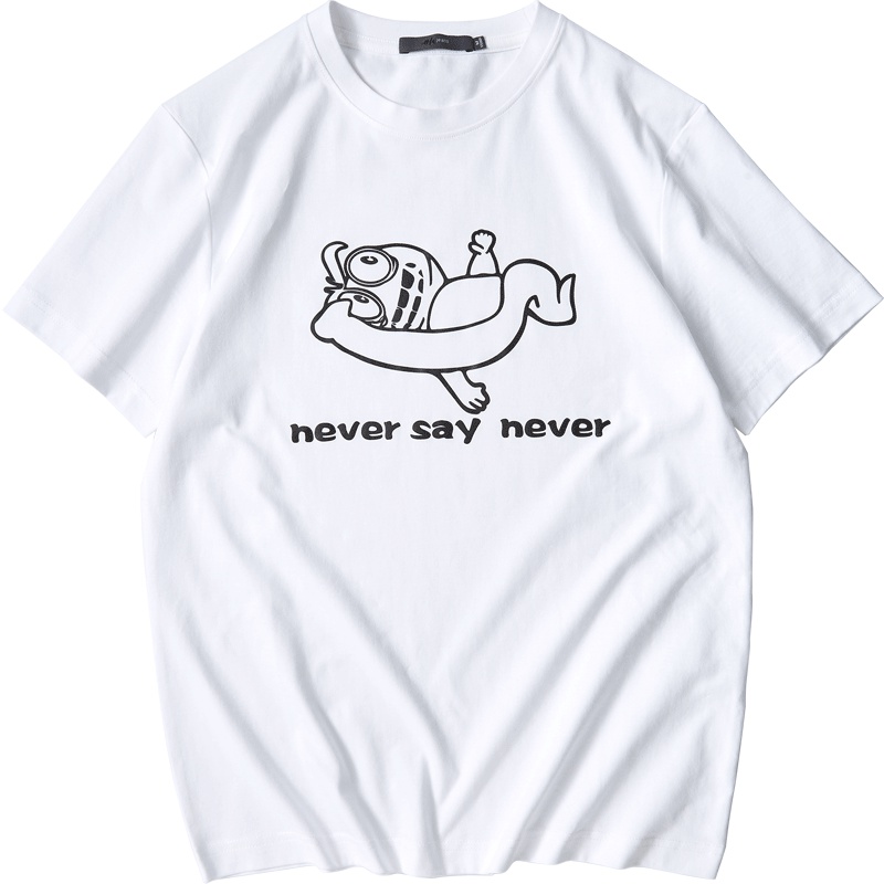 黑鲸【男女同款】印花短袖T恤2019夏季短tCNTBJ29023A