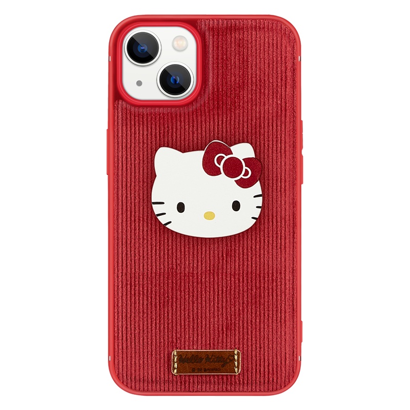正版hellokitty优加苹果13手机壳灯芯绒保护套iphone13promax全包