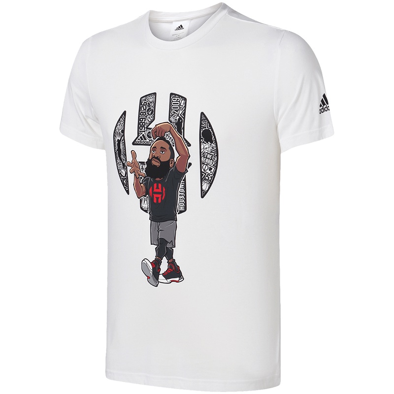 【自营】adidas阿迪达斯男子短袖T恤哈登运动服CV9968 XXL CV9968白+黑