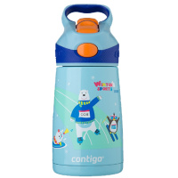 [儿童吸管保温杯]contigo康迪克 真空304不锈钢保温杯运动会图案300ML TCL-STR084