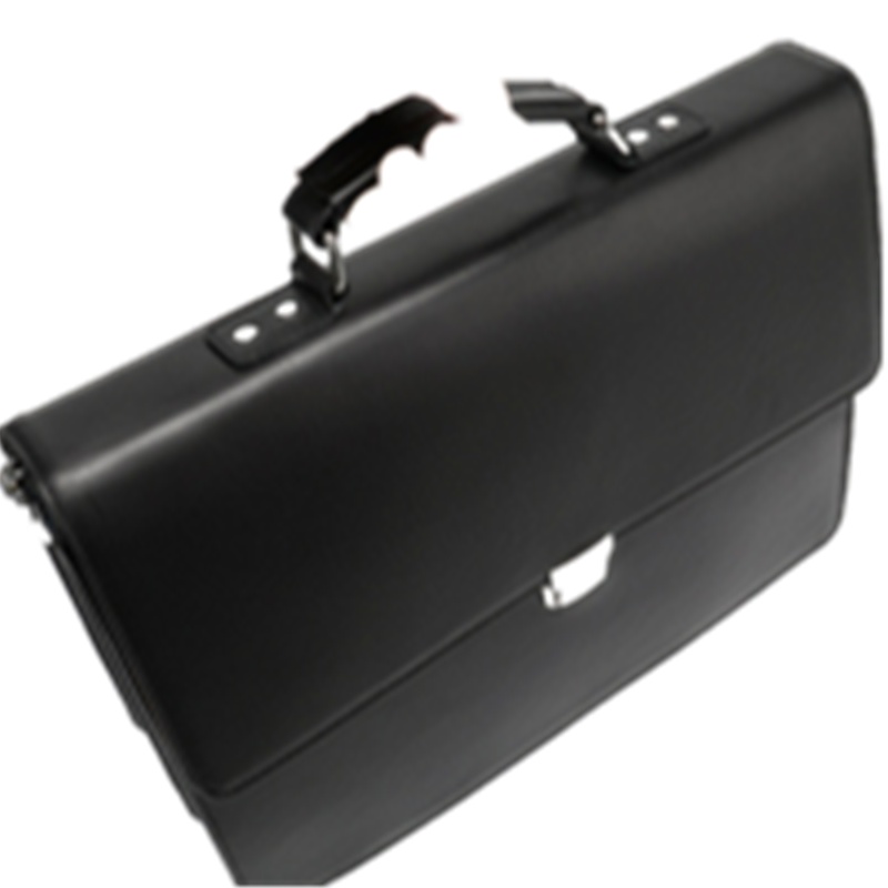 MVA 新款真皮商务公文包男士单肩纯色包盖式手提包8582