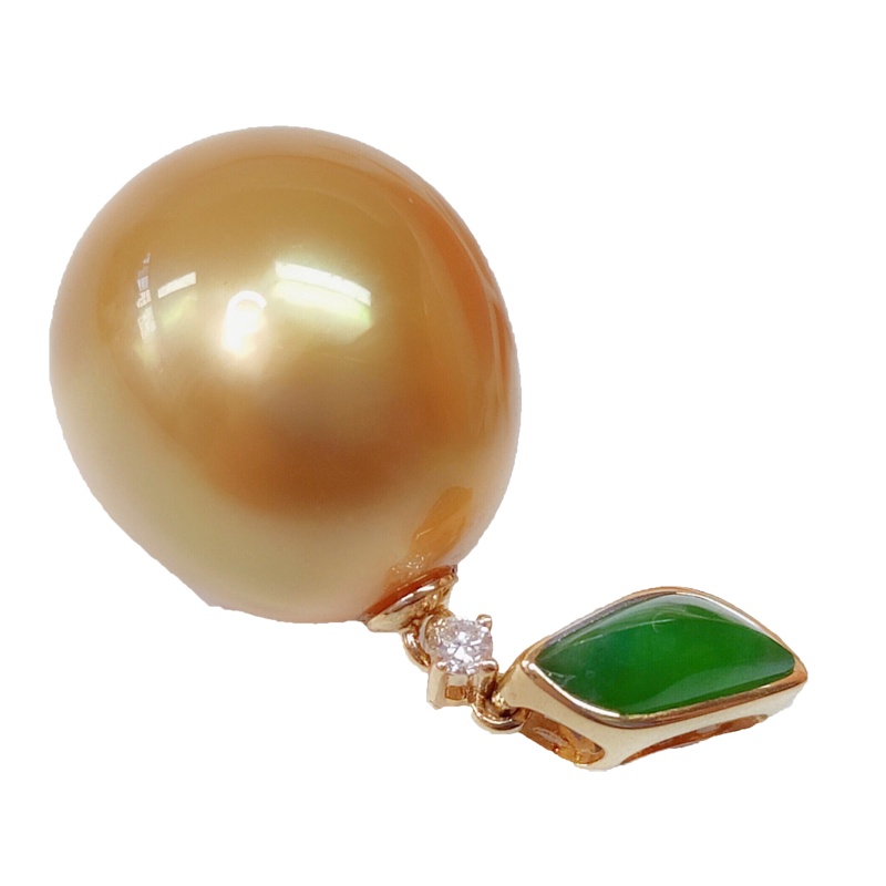 缘源珠宝 珠辉玉丽珍珠吊坠 18K金镶嵌珠联璧合匠心设计尽显雍容娴雅 有证书 不含链