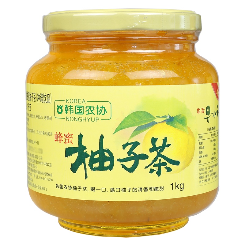 韩国农协 蜂蜜柚子茶1kg*2瓶