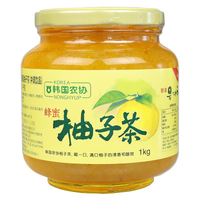 韩国农协 蜂蜜柚子茶1kg*2瓶