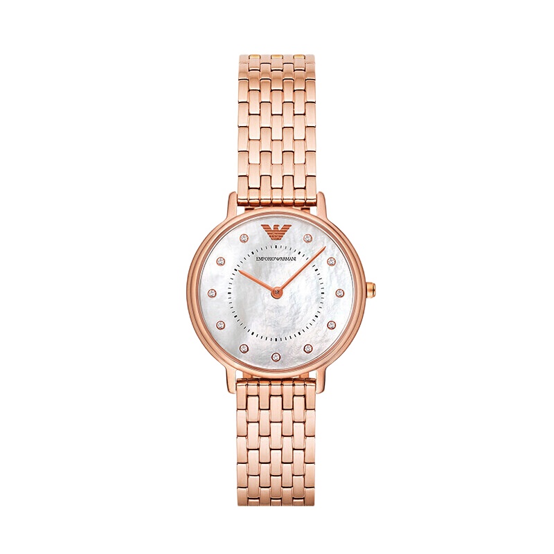 Emporio Armani阿玛尼手表女 新款个性星空蓝色钢带皮带石英女表 AR11006