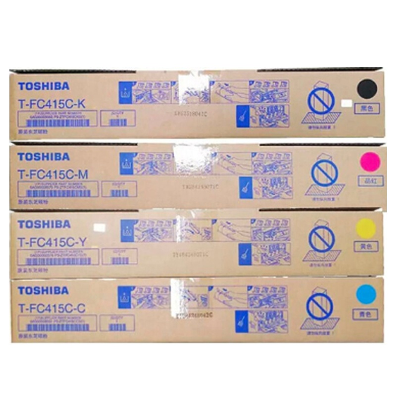 东芝(TOSHIBA) T-FC415C套装彩色黑红蓝黄高容量碳粉 墨粉 适用2010AC/2510AC/2515AC