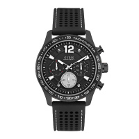 盖尔斯(GUESS)经典时尚休闲商务硅胶表带石英男士手表W0971G1