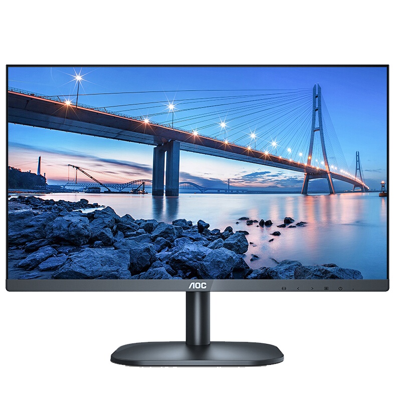 AOC显示器 27英寸电脑显示器 IPS技术屏 广视角 低蓝光爱眼 可壁挂 电脑办公液晶显示屏幕 27B2H