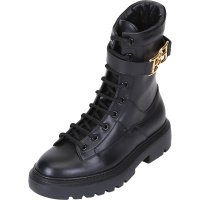 巴利 BALLY 女士皮质B-Chain扣饰系带靴子短靴GIOELE FLAT