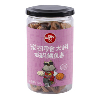 顽皮Happy100宠物零食 犬用鸡肉鳕鱼卷135g