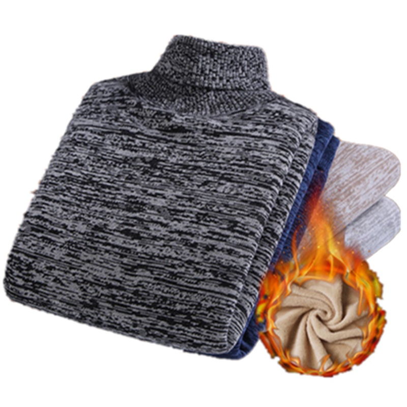 乔森马奇[加绒]男士休闲毛衣高领毛衣男士针织衫男毛线衣男线衫