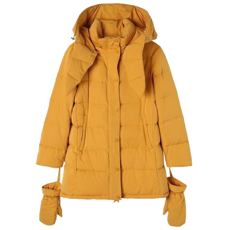 拉贝缇羽绒服女装中长款2019新款冬季时尚百搭小个子面包服外套60006936