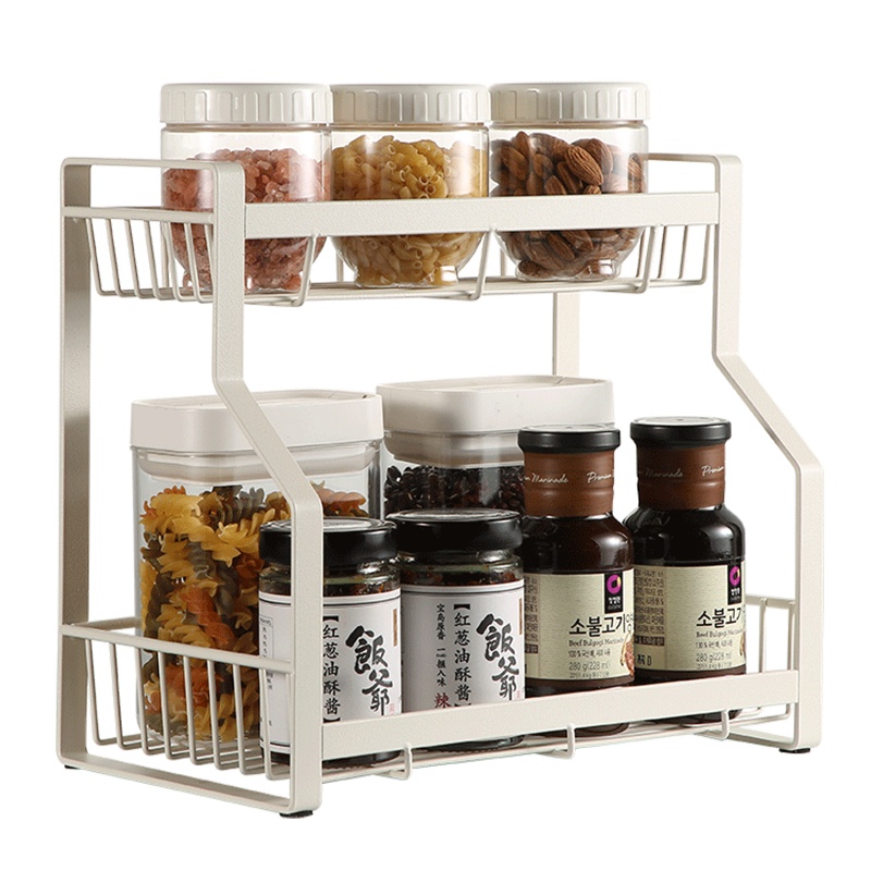 炊大皇(COOKER KING)雅白调料架TL07Y(双层暖白)