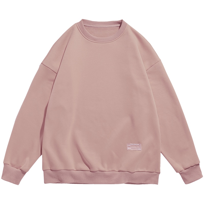 【直营】木林森(MULINSEN)卫衣女秋季新款日系宽松纯色ins风情侣圆领套头外套