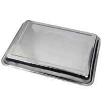 JERIS 不锈钢方盘 烧烤盘 不锈钢盘子 托盘子餐盘饭盘菜盘子 23*17*2.5cm不锈钢托盘