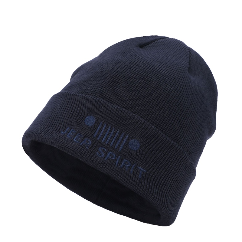 JEEP吉普正品男士潮毛线帽子 保暖针织防寒棉帽冬天户外骑车防风