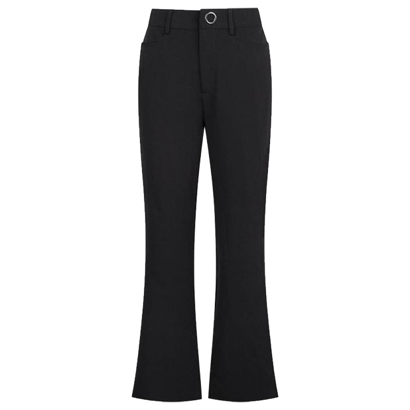 【专柜同款】拉夏贝尔bs黑色微喇叭裤女士2020新款春季拉夏贝尔拉贝缇新款韩版高腰开叉长裤60006340