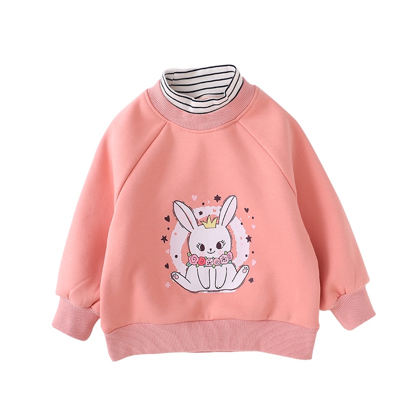 龙之涵(LONGZHIHAN)男款卫衣加绒加厚女童上衣秋冬新款亲子款高领卫衣