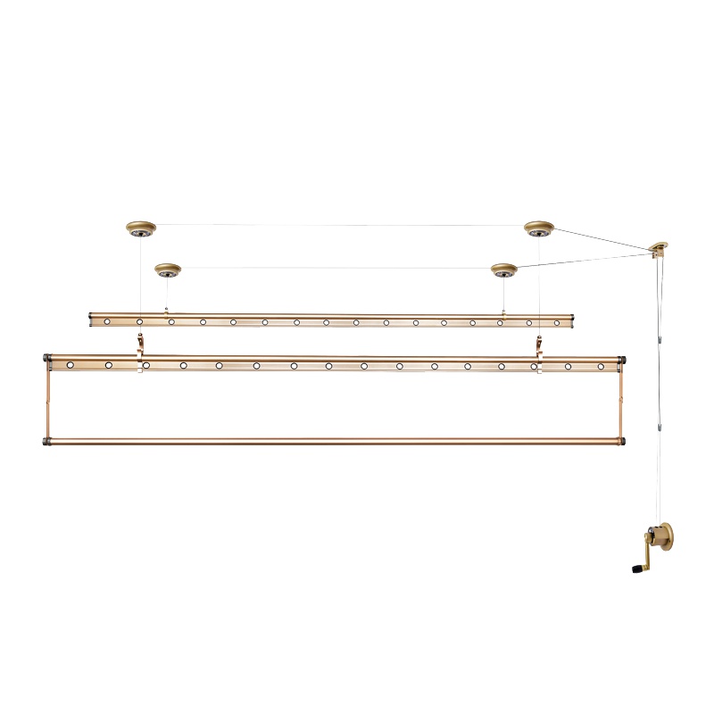 好太太(HOTATA) GW-8806D 手摇晾衣架 升降晾衣杆 三杆式晒衣架 阳台晒衣架