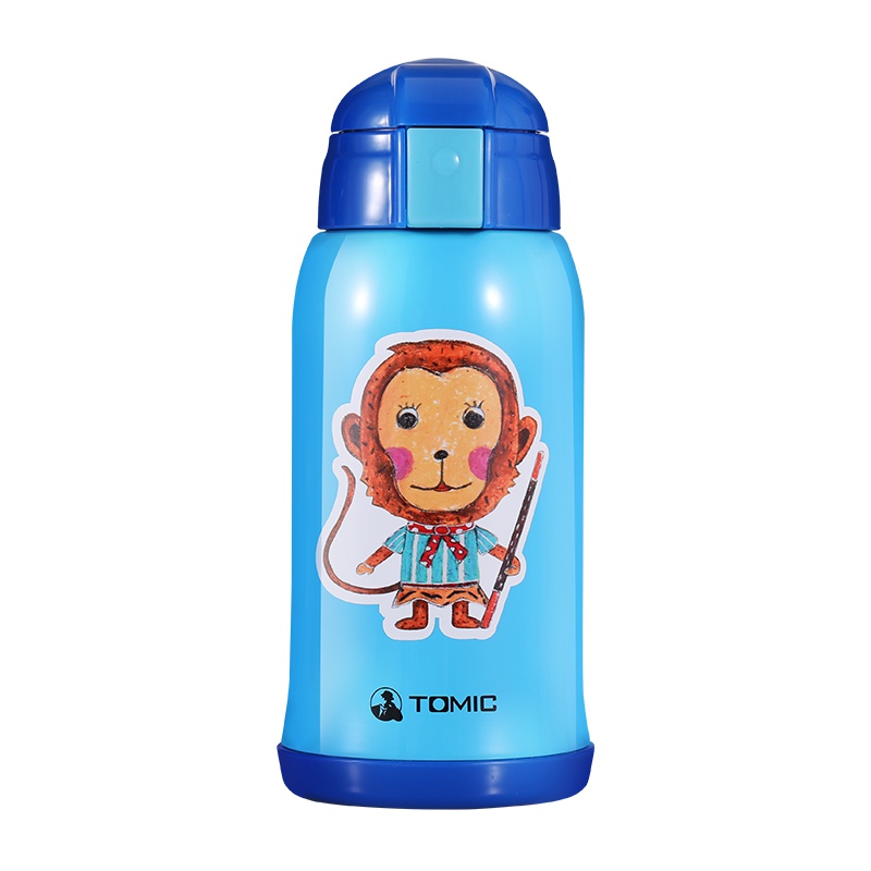 特美刻tomic儿童保温杯带吸管两用不锈钢防摔水壶学生幼儿园宝宝水杯子1BBS1278 美猴王600ML