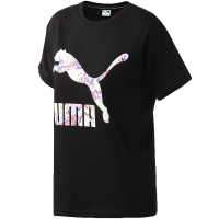 PUMA彪马女装运动服经典logo款运动服休闲跑步短袖T恤598260