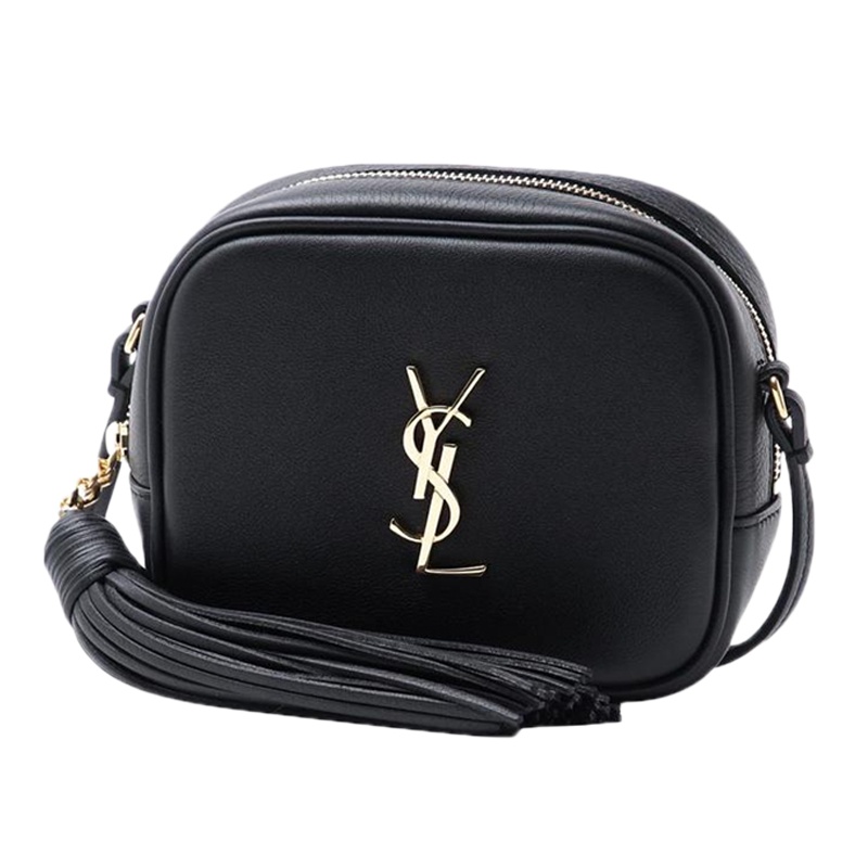 [直营]YVES SAINT LAURENT(圣罗兰)牛皮 金属YSL流苏相机包拉链款女士单肩包斜挎包 YSL女包