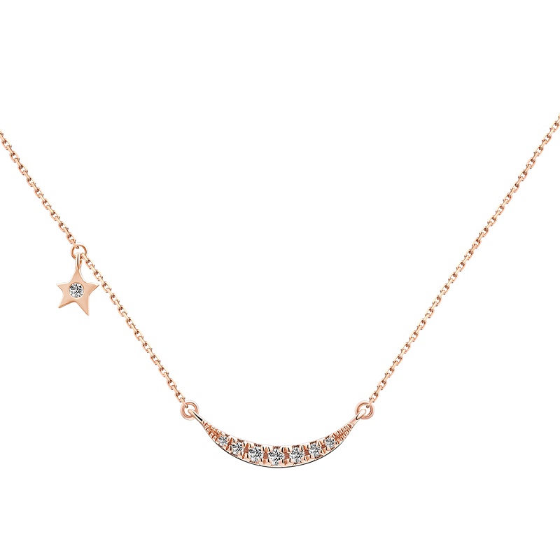 MONOLOGUE独白MIX系列祈愿星9K金钻石项链吊坠MA620