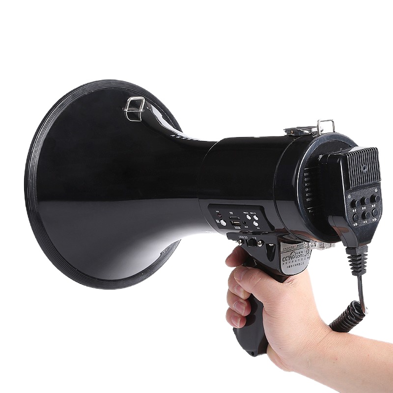 雷公王CR-87喊话器手持扩音喊话器喇叭50W大功率 官方标配+2600毫安锂电池