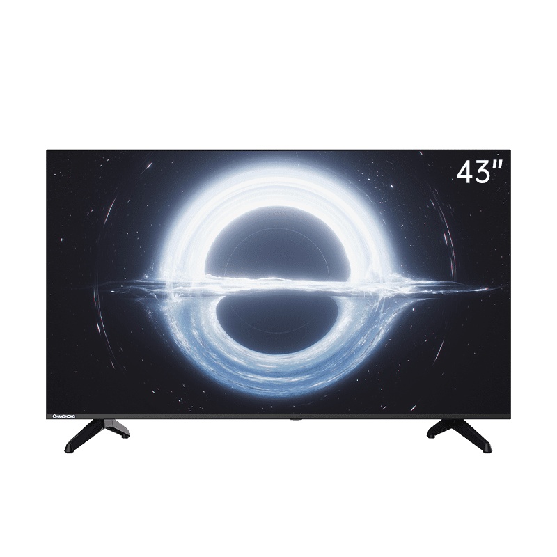长虹43M2 43英寸全面屏平板液晶电视机 蓝光节能 高清 开关机无广告 多场景应用(黑色)