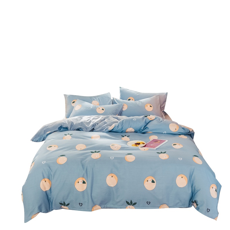 老席匠AB水晶绒纯棉四件套宿舍床上用品单人学生床单被套