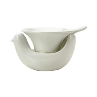 恒福 TEA MiLL 陶瓷茶具配件定窑白瓷(青瓷)茶漏过滤茶器珍珠釉