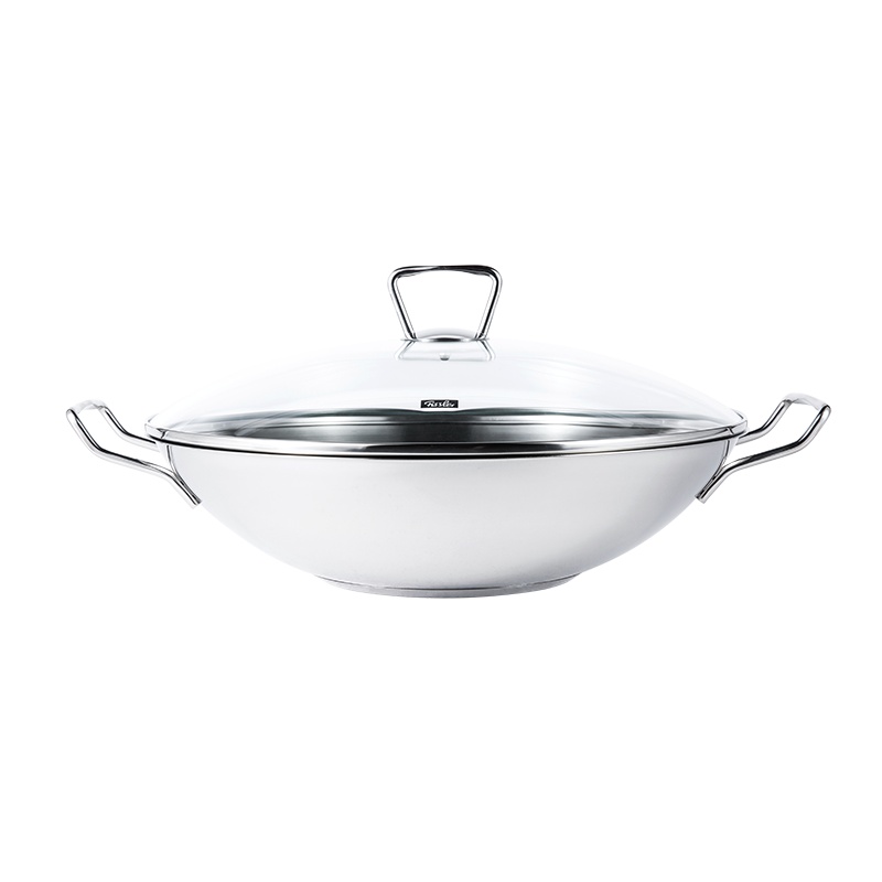 菲仕乐安雅36厘米不锈钢双柄炒锅