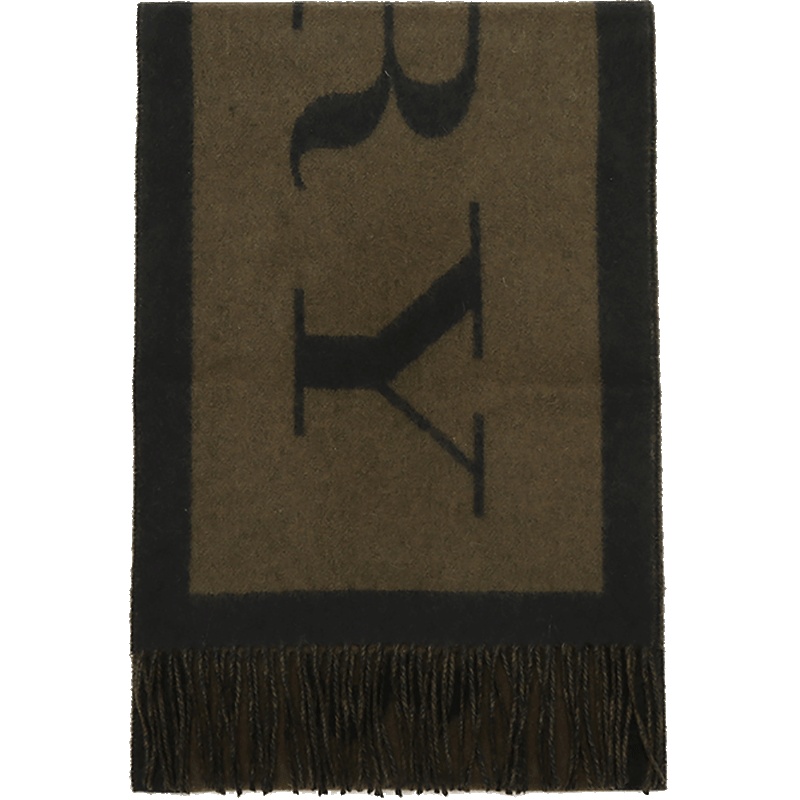 BURBERRY 博柏利 男女通用款徽章印花图案羊绒围巾 40562831