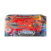 迷你特工队恐龙机甲变形玩具第三季战队超级力量新款套装玩具枪 烈魄炎龙刀8618