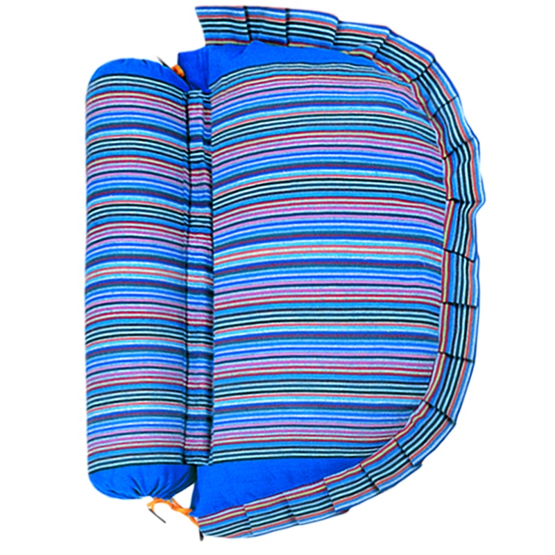 百年扁氏艾草颈椎枕头草本艾枕睡眠艾绒枕艾叶枕艾草枕可拆圆枕多功能组合低枕睡觉浅 蓝色艾草枕头98元