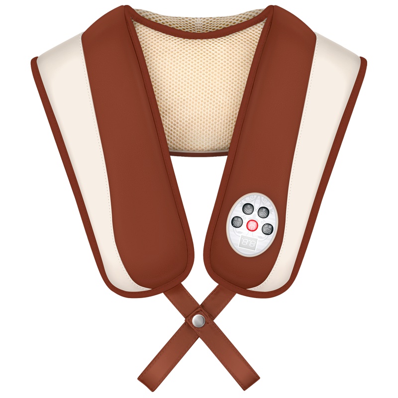 茗振电子 按摩披肩 MZ-666J 升级款艾草热敷暖颈 颈椎腰部肩部背部按摩器 仿真人手捶打多功能按摩器