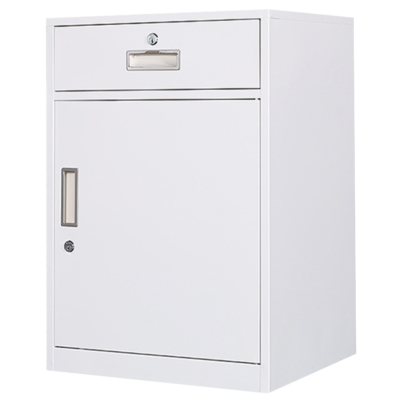 创世人 矮柜资料柜档案柜文件柜桌下柜移动柜钢制床头柜收纳柜一斗一门440*390*650mm